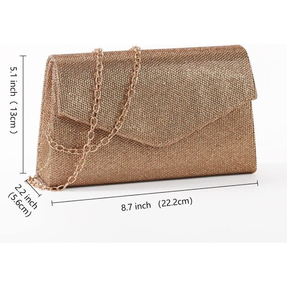 Women's Sparkly Evening Bags Glitter Rhinestone Clutch for Party - Picture 8 of 8